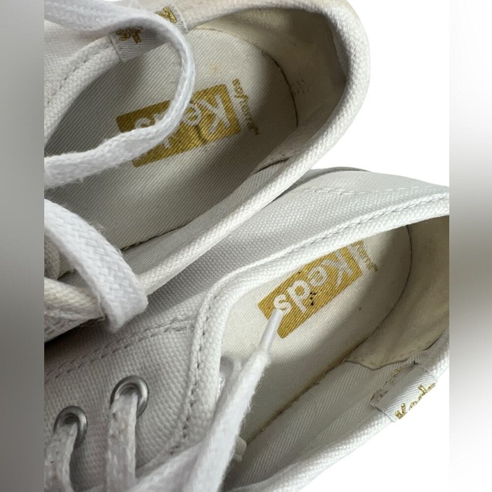 Keds Triple Up White Canvas Sneaker with Pastel Striped Wave Platform Size 6 - Picture 6 of 11